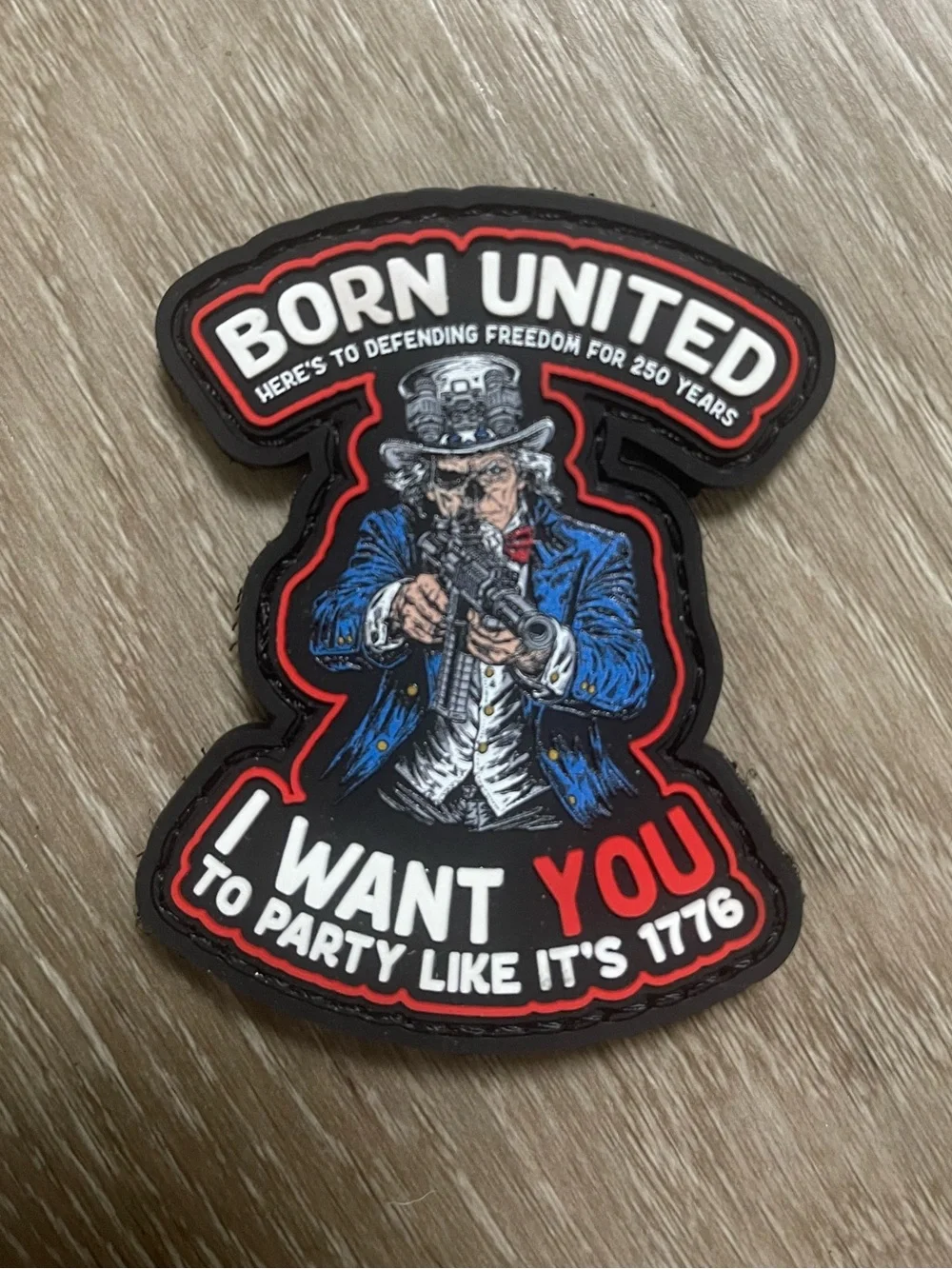 Patriotic Uncle Sam Patch - Blue/Red/White
